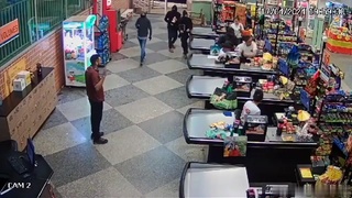 Scumbag Robbing A Supermarket