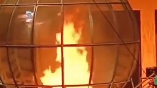victim burned on the globe