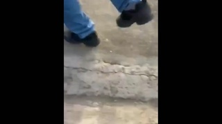 old Brazilian man was beaten for showing his dick to a woman