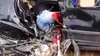 brutal accident in road