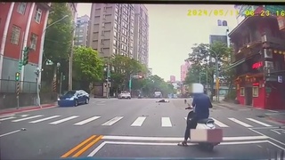 Car Turns Man Into A Human Bowling Pin
