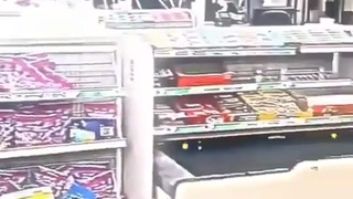 Scumbag Store Thief Smashes His Way Out