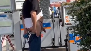 Old man at the gas station