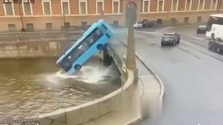 Bus With Passengers Plunges Off A Bridge Into The River