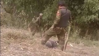 A soldier kills a villager