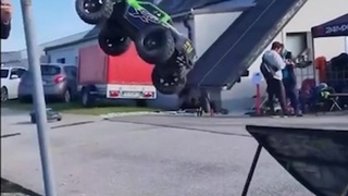 RC car to the face