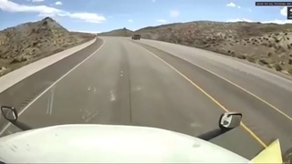 A trucker falls asleep and hits a biker