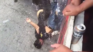 A dude gets annihilated by a bull