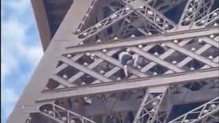 Climbing the Eiffel tower