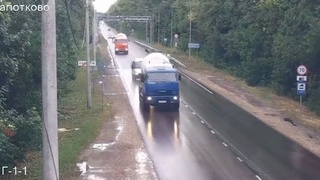 Two trucks collide