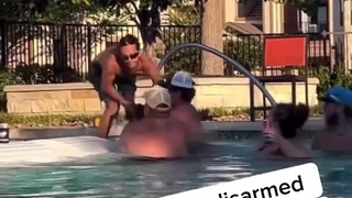 israel guy pull a gun in texas pool and got beat up by TEXAN