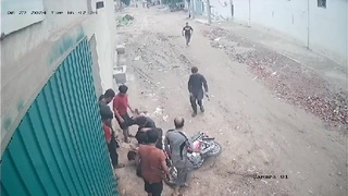 A motorcycle thief got fucked