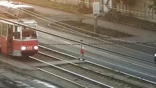 She missed the train, but caught the bus