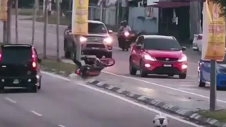 A motorcycle accident in Malaysia