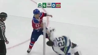 Hockey Player Gets Dropped