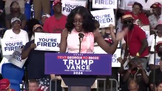 Black Woman Talks Kamala Harris At Trump Rally