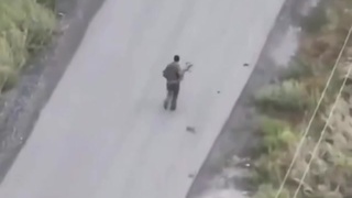 Soldier catches drone