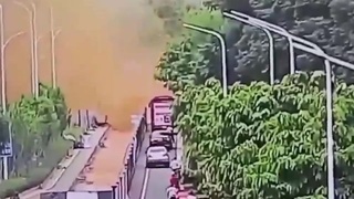 Sewer explosion in Nanjing, China