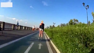 Cyclist vs Sexy Skater