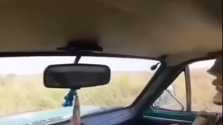 Ukrainian soldiers fleeing in a shit car