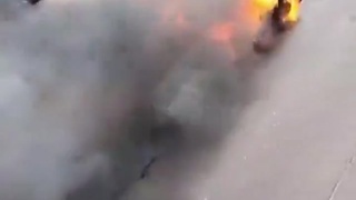 Burning car