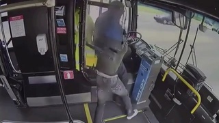 A man attacks a bus driver