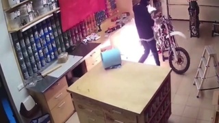 A man doing a mystery thing gets burned