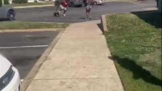 A dude gets shot down in da hood