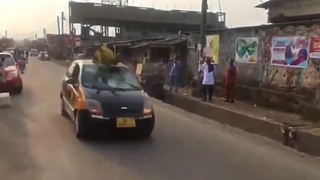 Jumping over a car