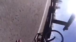 Bicycle on a freeway