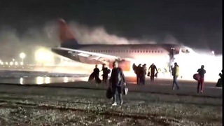 Russian Plane On Fire