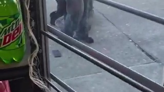 NYC shop worker beats the breaks off some douche