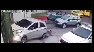 Dude gets fucked by a car