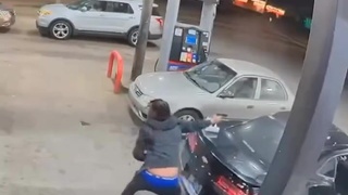 Shot out gang war petrol station