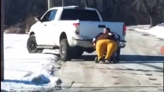 Cory testing his new truck