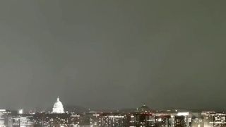 Time lapse video Lightning strikes US Capitol on New Year's eve