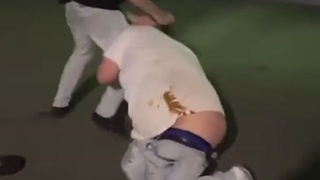 Great White Ninja uses Shit as fighting tool.