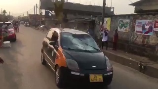 Failed stunt.. jump over car