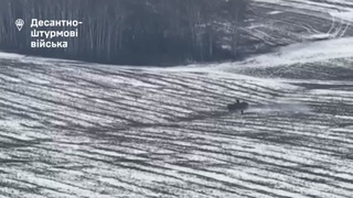 Ukrainian armored personnel carrier crushes russian soldiers in the Kursk region