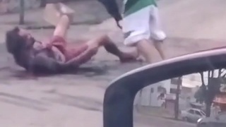 Stabbing Dude To Death In The Street