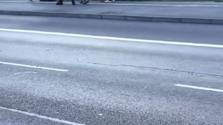 Two legged Tank versus Brit cops