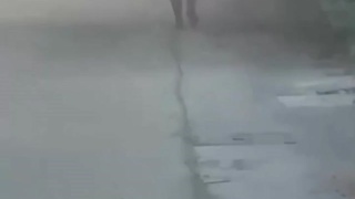son using gasoline to burn his mother