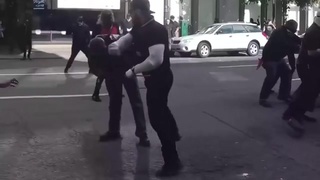 Beautiful KO at Antifa rally