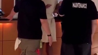 Drunk Guest Goes to Wrong Hotel and Kicks In Door-Gets Slammed