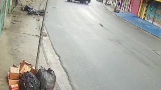 Crash motorcycle vs car