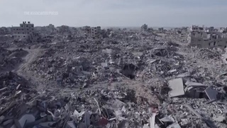 Drone footage shows widespread destruction in Gaza