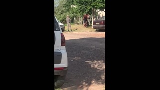 (aftermath included) man with machete shot by police