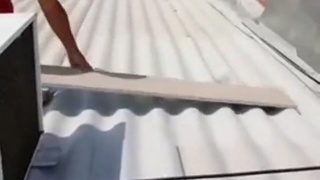 Man makes roof safety video