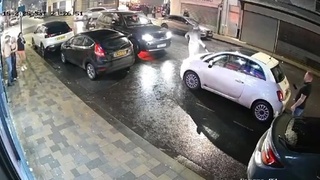 Man Gets Molotov to the Face