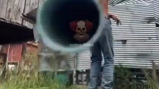 blowing his own horn